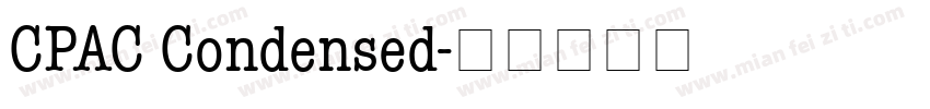 CPAC Condensed字体转换